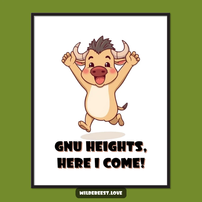 Free Printable Wall Art: Embark on Adventure with This Wildebeest!