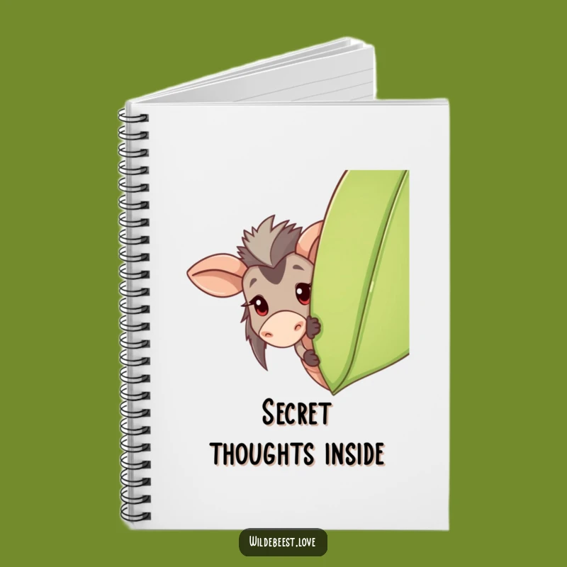 Funny Wildebeest Notebook: Jot Down Playful Ideas with a Peek