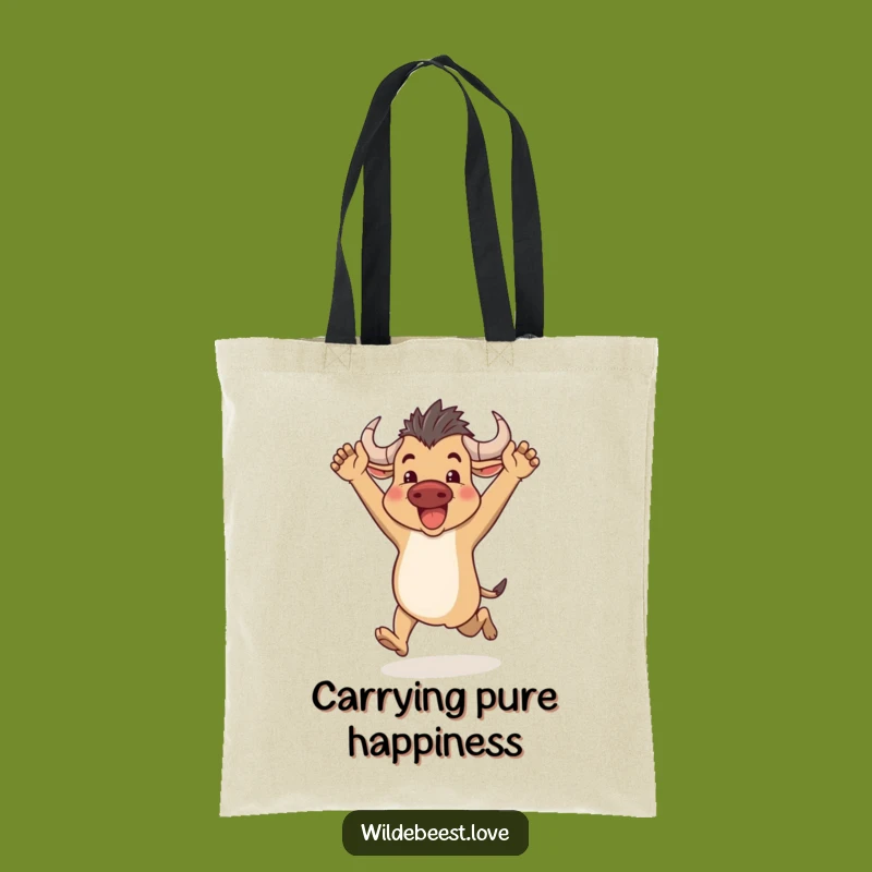 Funny Wildebeest Tote Bag: Carry Your Enthusiasm Everywhere